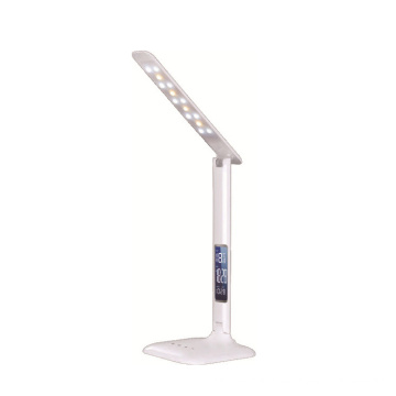 Lámpara de mesa LED con reloj despertador Calendario
